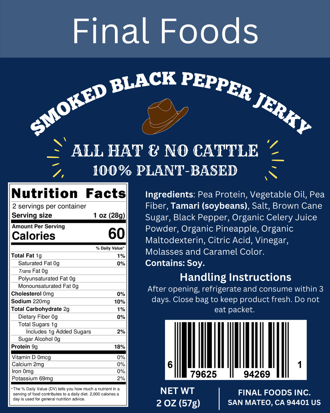Plant-based Jerky Pepper